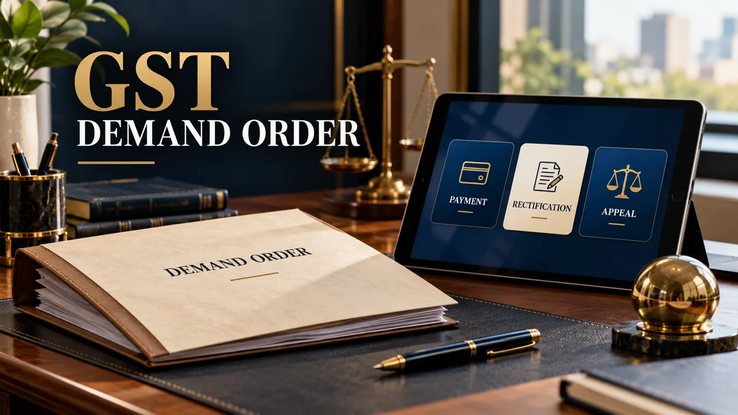 GST Demand Order Received: Payment, Rectification or Appeal?